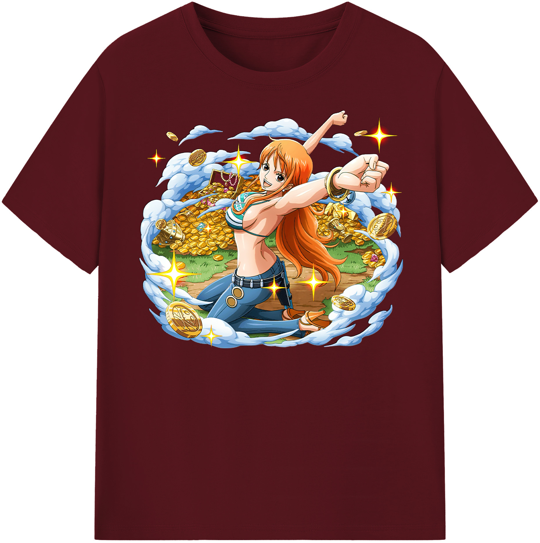 ワンピース ナミ ONE PIECE Nami 綿100％半袖Tシャツ（フロントプリント）